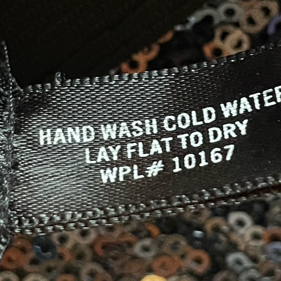 Aqua sequin mini skirt - Picture 4 of 4